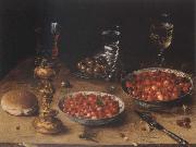 Osias Beert Museum national style life with cherries and strawberries in Chinese china shot els painting